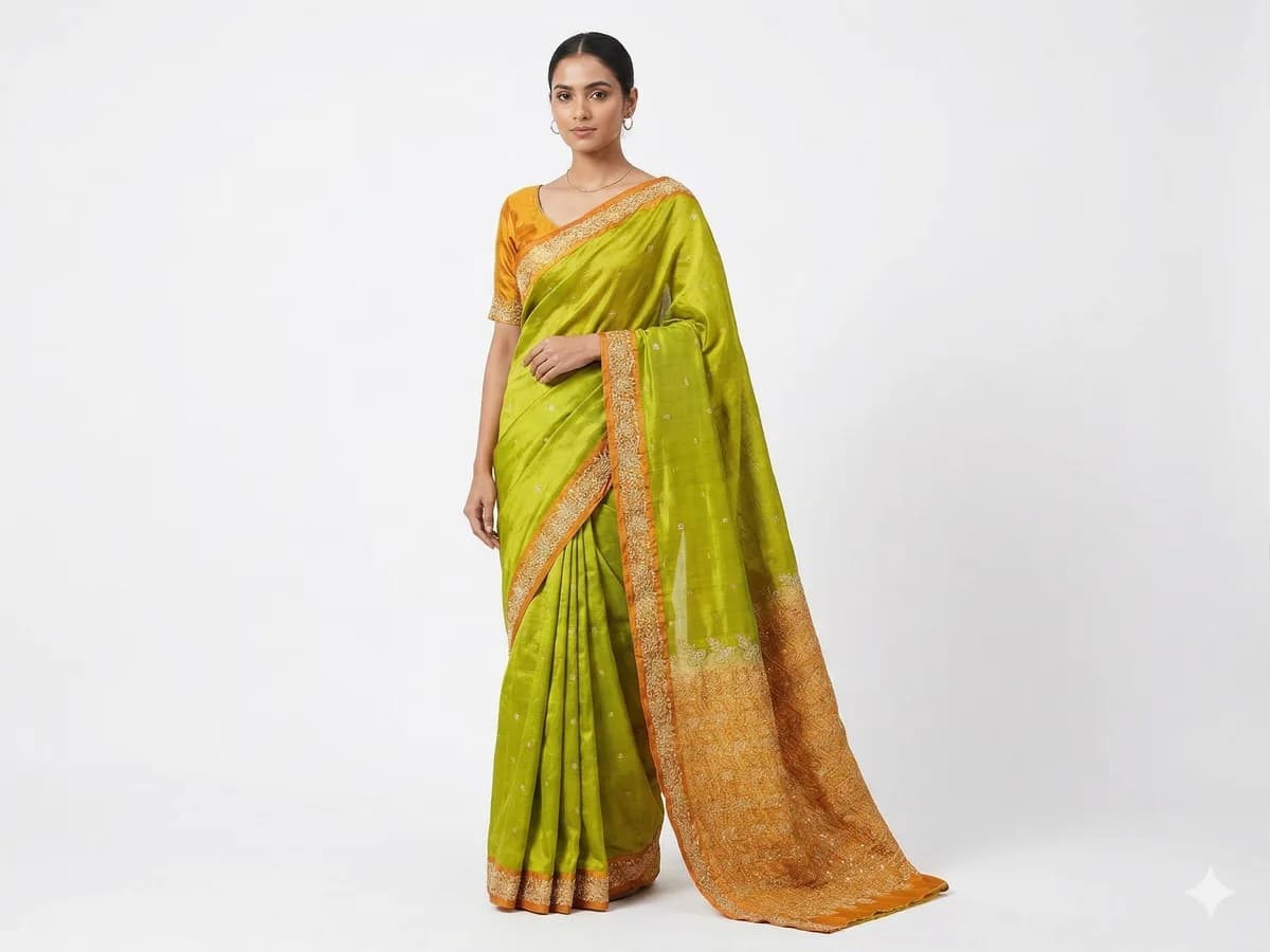 Emerald Green Silk Saree